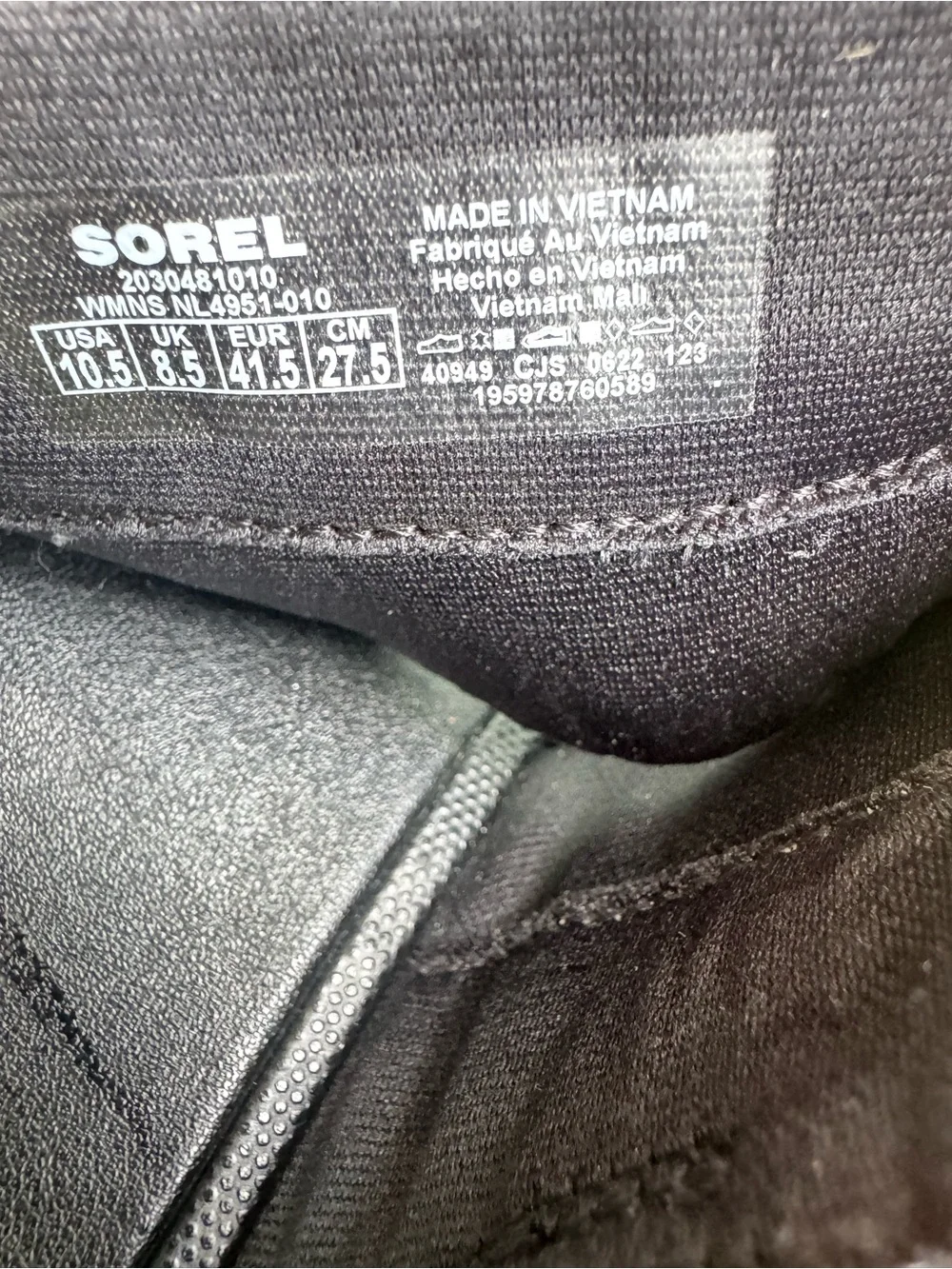 SOREL Kinetic Impact Y-Strap Sandals Womens 10.5 Black White Platform NWOB - Picture 13 of 13